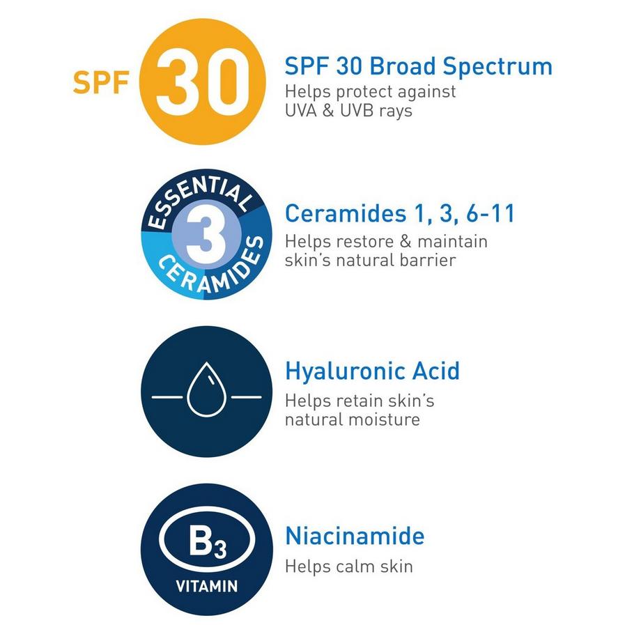 CeraVe® AM Facial Moisturizing Lotion with Broad Spectrum SPF 30 - 89ml