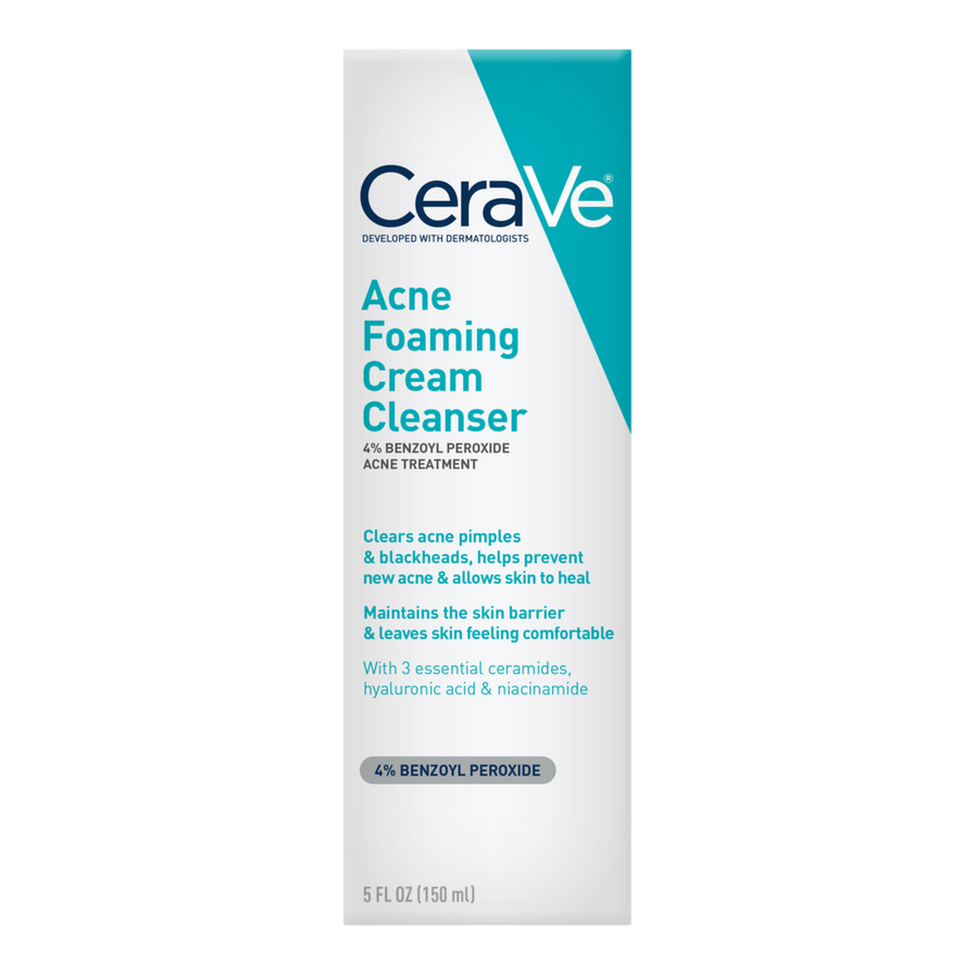 CeraVe® Acne Foaming Cream Cleanser with 4% Benzoyl Peroxide - 150ml