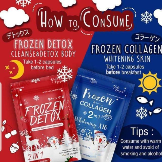 Gluta Frozen - Frozen Collagen 2 in 1 Whitening Supplement (×60 Capsules)