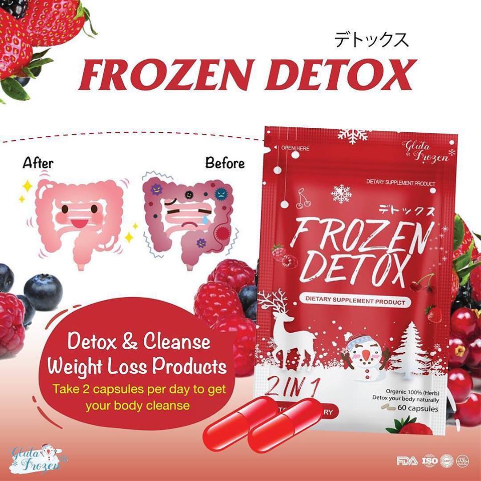 Gluta Frozen - Frozen Detox 2 in 1 DETOX & FIBERRY (x60 Capsules)