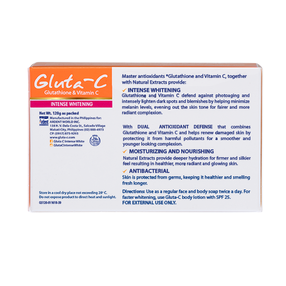Gluta-C Skin Lightening Antioxidant Defense Face & Body Soap - 135g