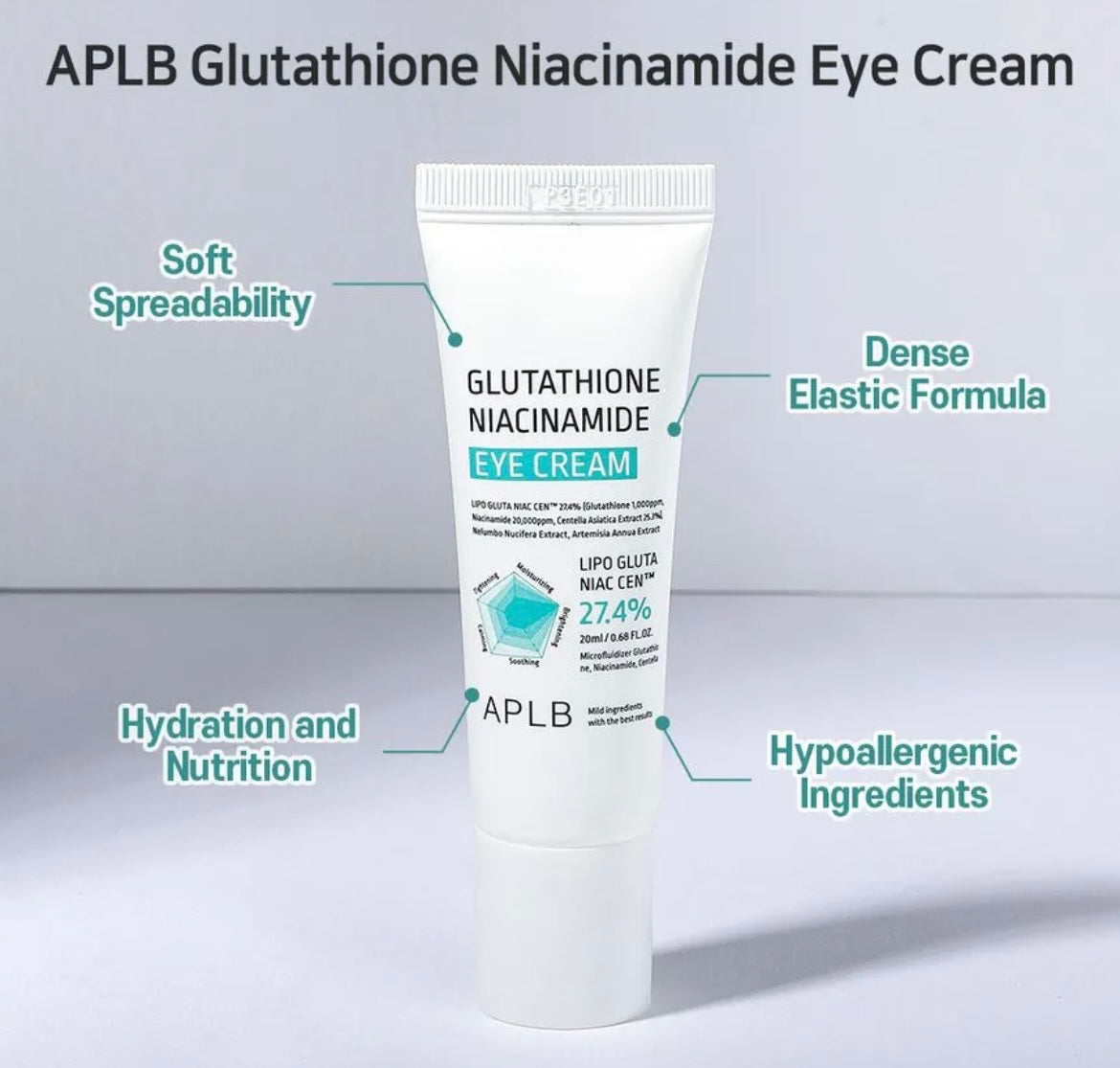 APLB Glutathione Niacinamide Eye Cream - 20ml