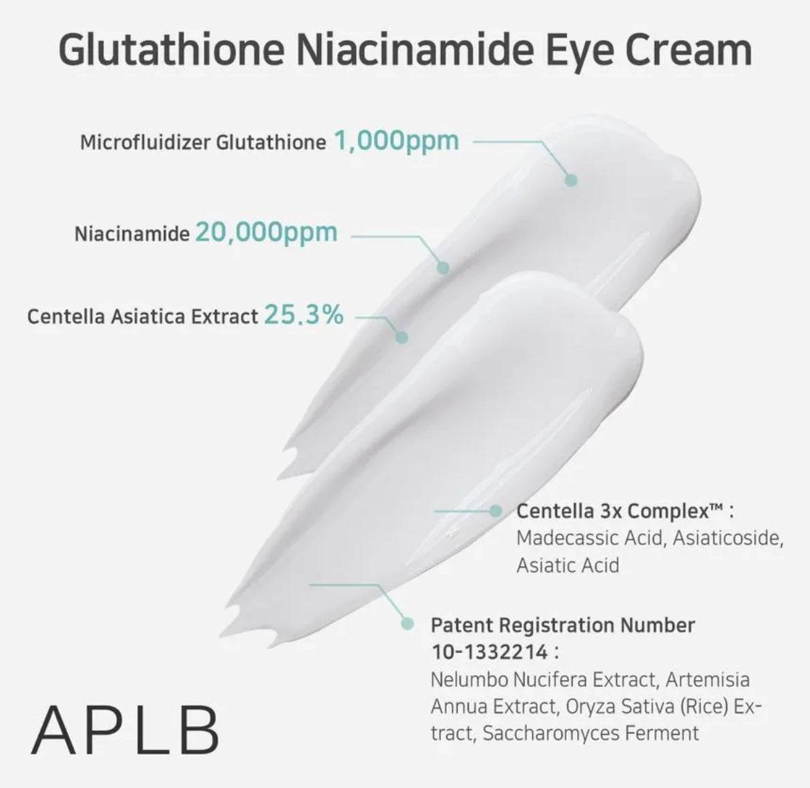 APLB Glutathione Niacinamide Eye Cream - 20ml
