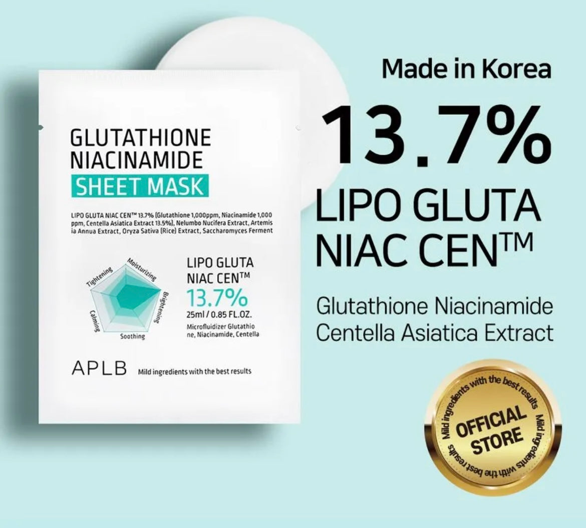 APLB Niacinamide Glutathione Sheet Mask