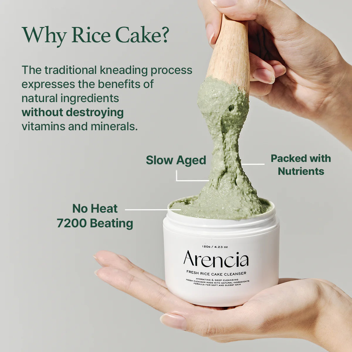 Arencia Fresh Green Rice Mochi Cleanser - 120g