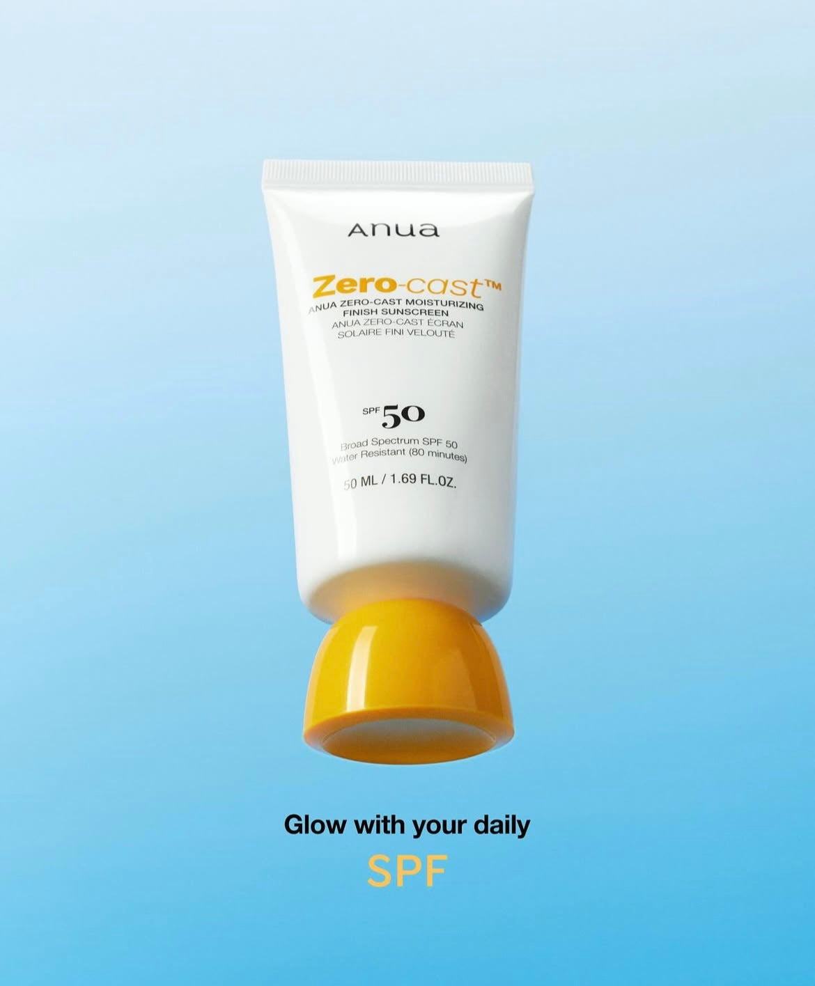 ANUA Zero Cast Moisturizing Finish Sunscreen - 50ml