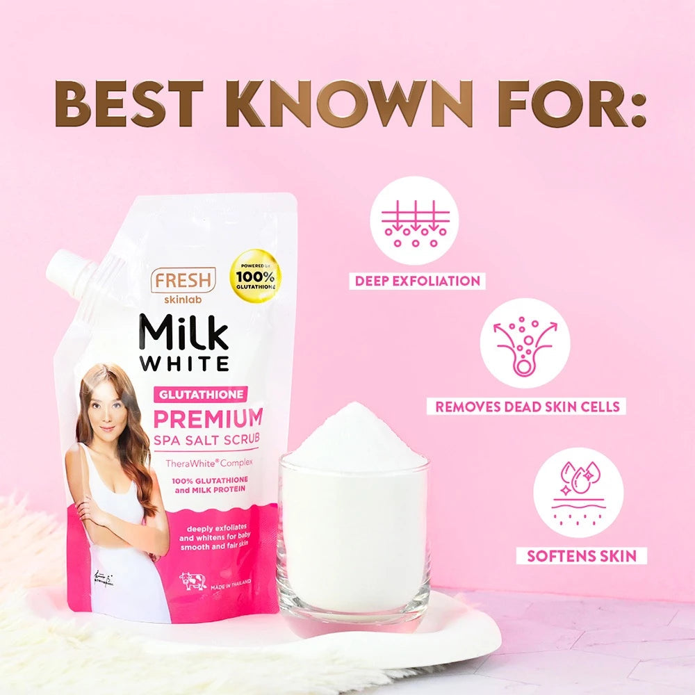 FRESH Skinlab Milk White Glutathione Premium Spa Salt Scrub- 350g