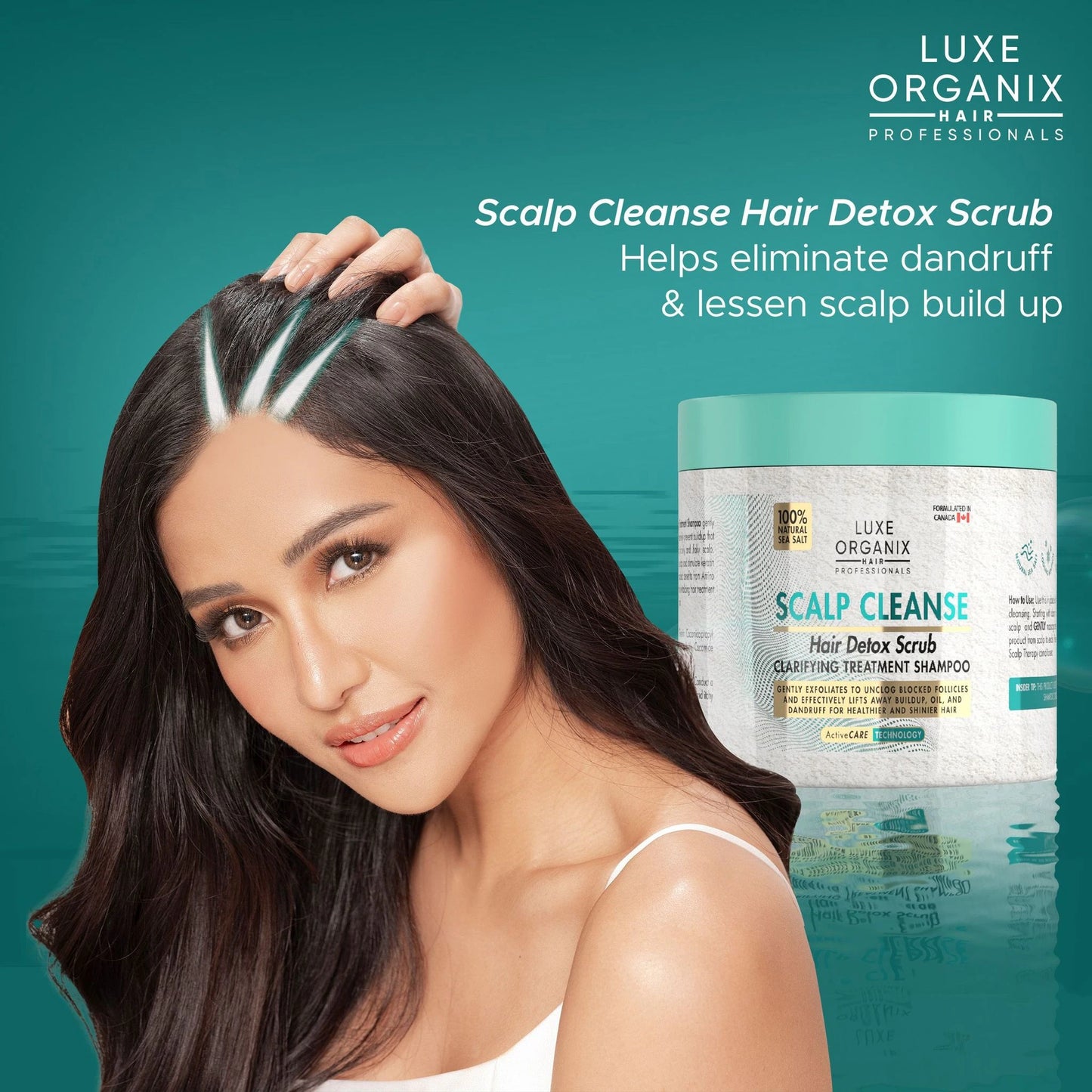 LUXE ORGANIX Scalp Cleanse Hair Detox Scrub - 220g