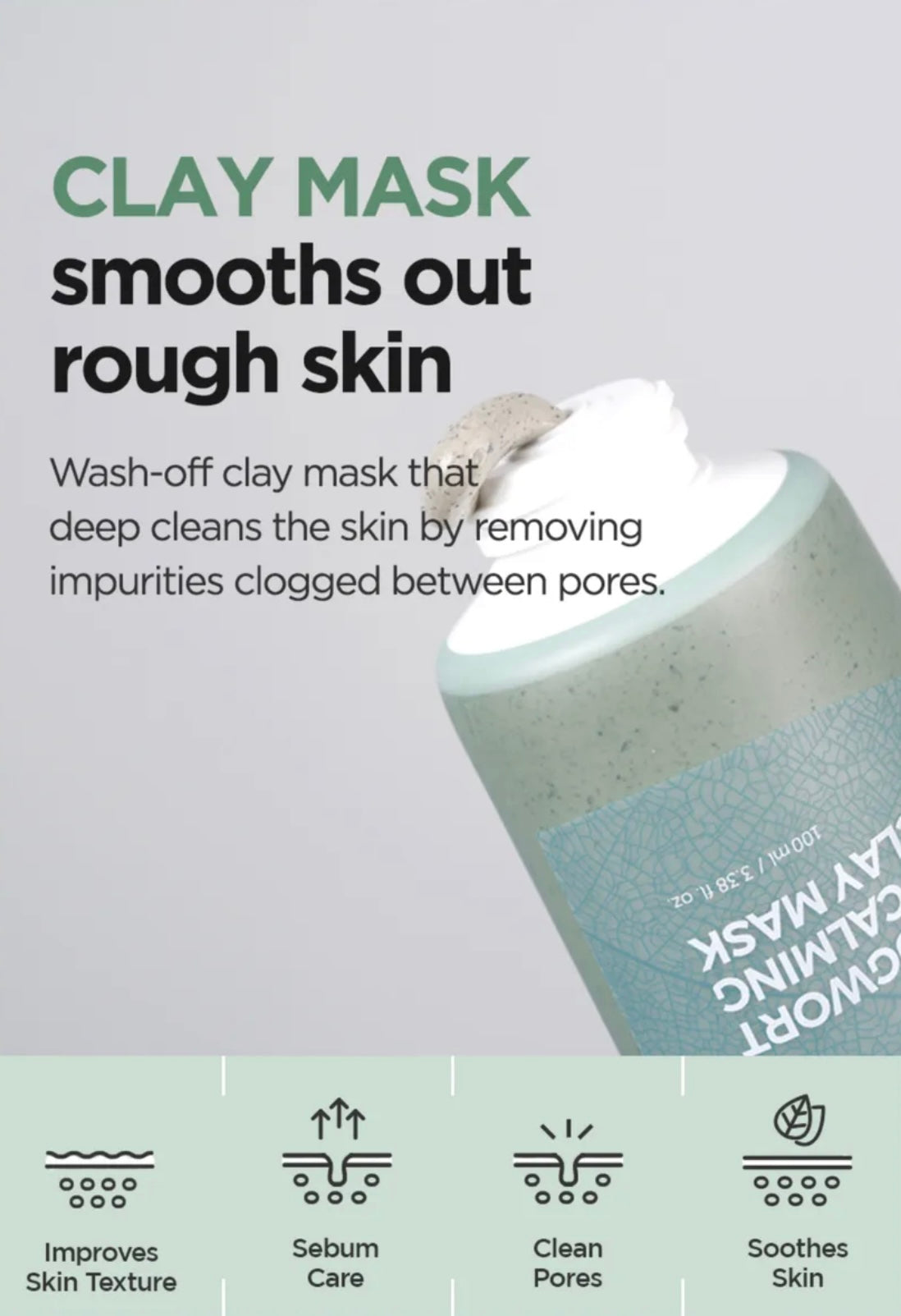Isntree Mugwort Calming Clay Mask - 100ml