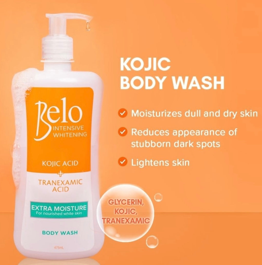 Belo Intensive Whitening Kojic Acid + Tranexamic Acid Body Wash - 475ml