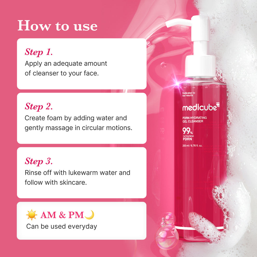 MEDICUBE PDRN Pink Gel Cleanser - 200ml