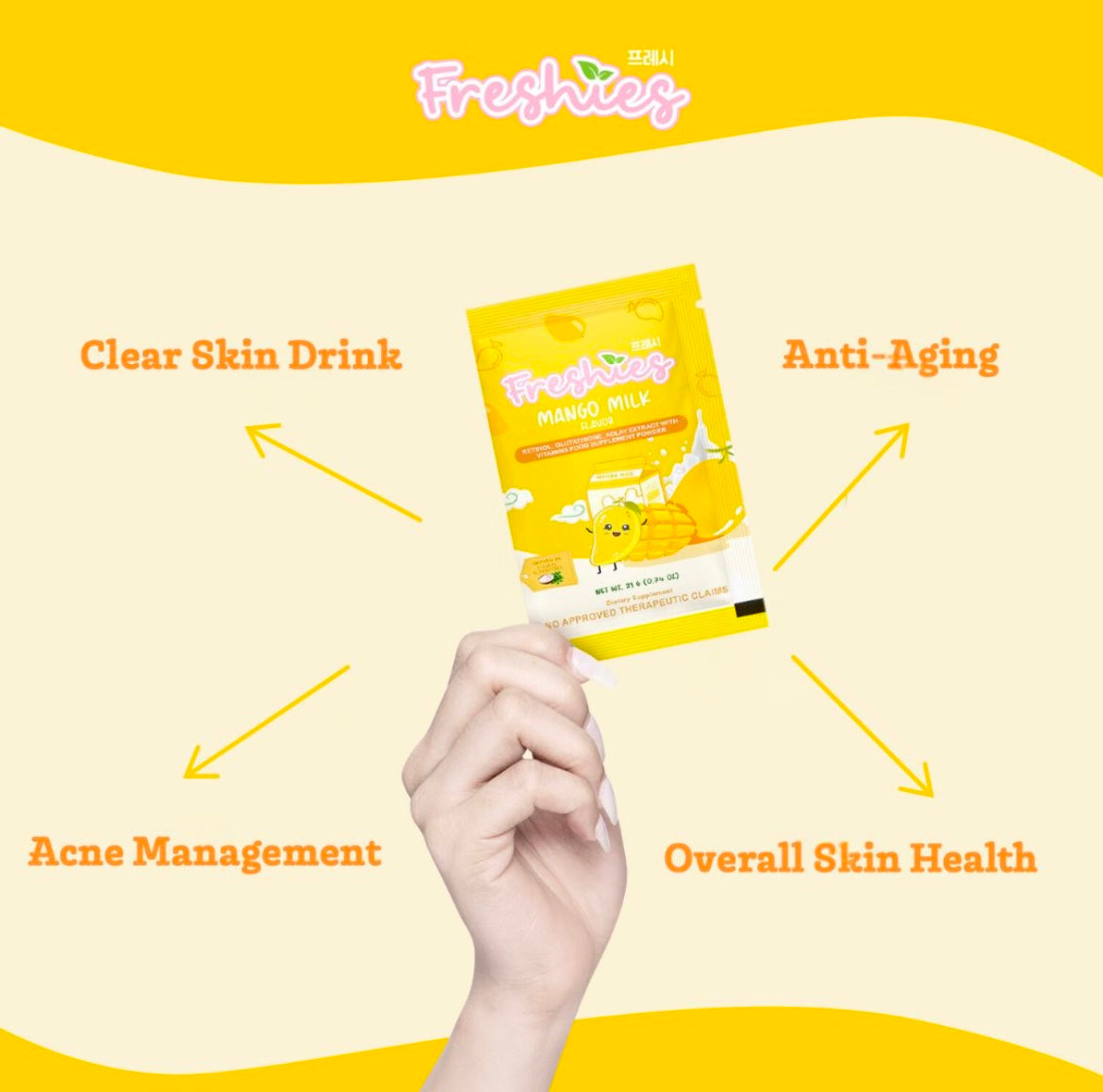 Juju Glow Mango Milk Freshies - (10x Sachets)