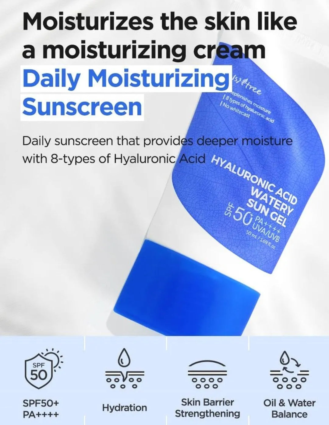 ISNTREE Hyaluronic Acid Watery Sun Gel SPF50 - 50ml