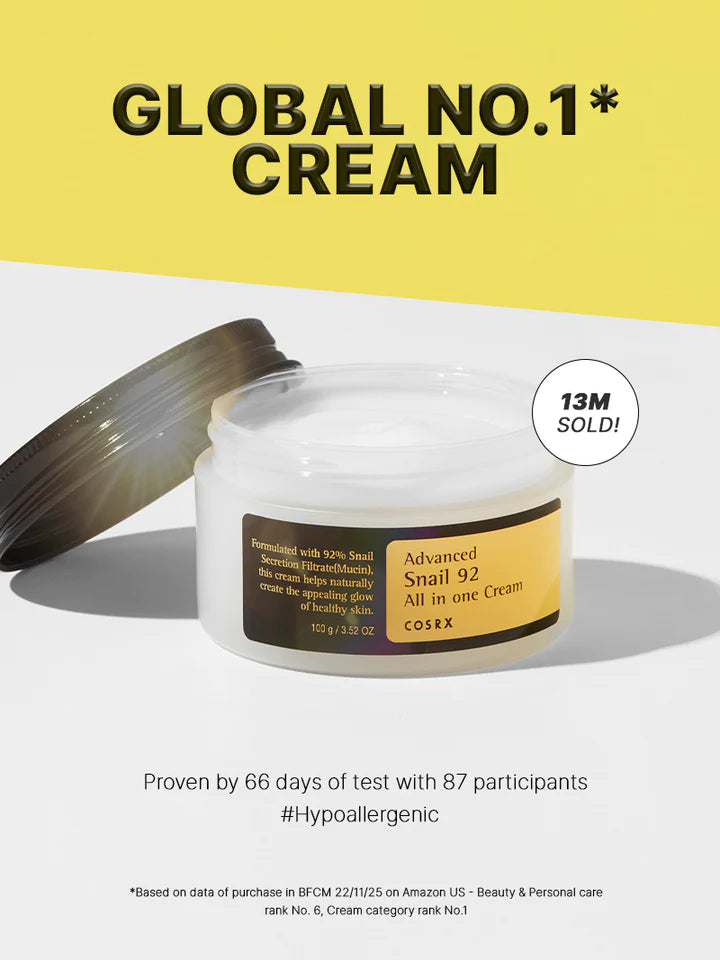 COSRX Snail 92 All In One Cream - 100g Jar