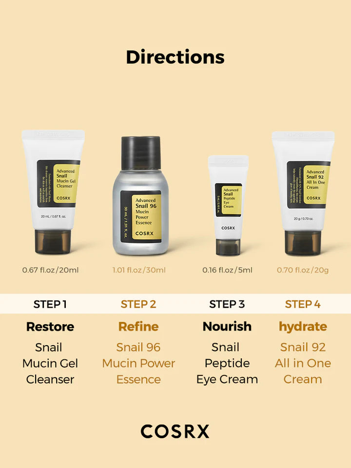 COSRX All About Snail Kit 4-step