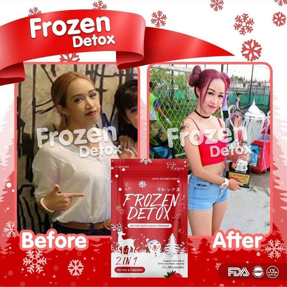 Gluta Frozen - Frozen Detox 2 in 1 DETOX & FIBERRY (x60 Capsules)