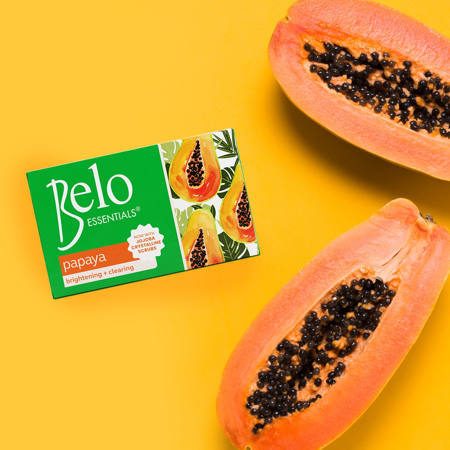 Belo Essentials Papaya Brightening + Clearing Soap - 135g