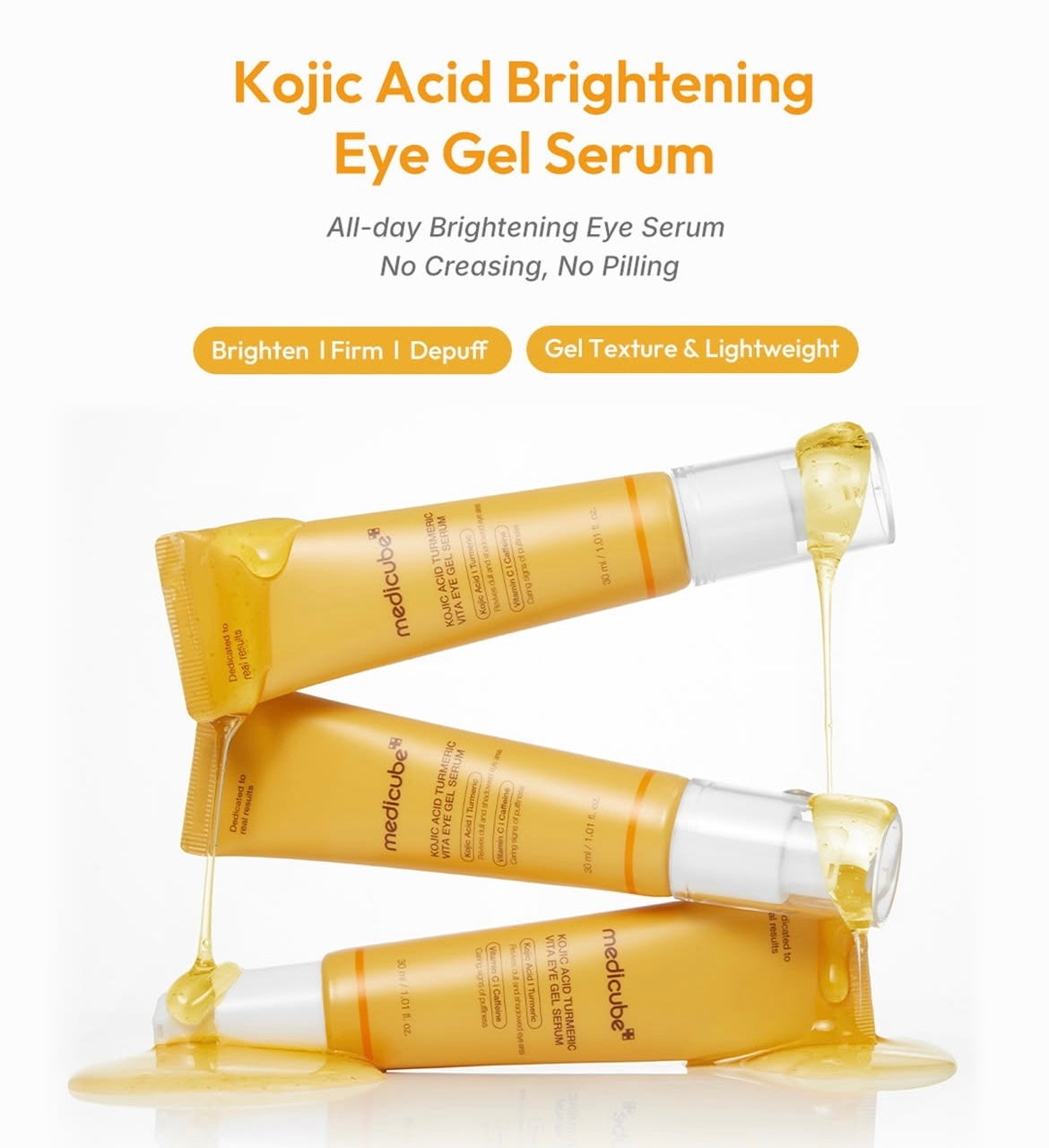 MEDICUBE Kojic Acid Turmeric Vita Eye Gel Serum - 30ml