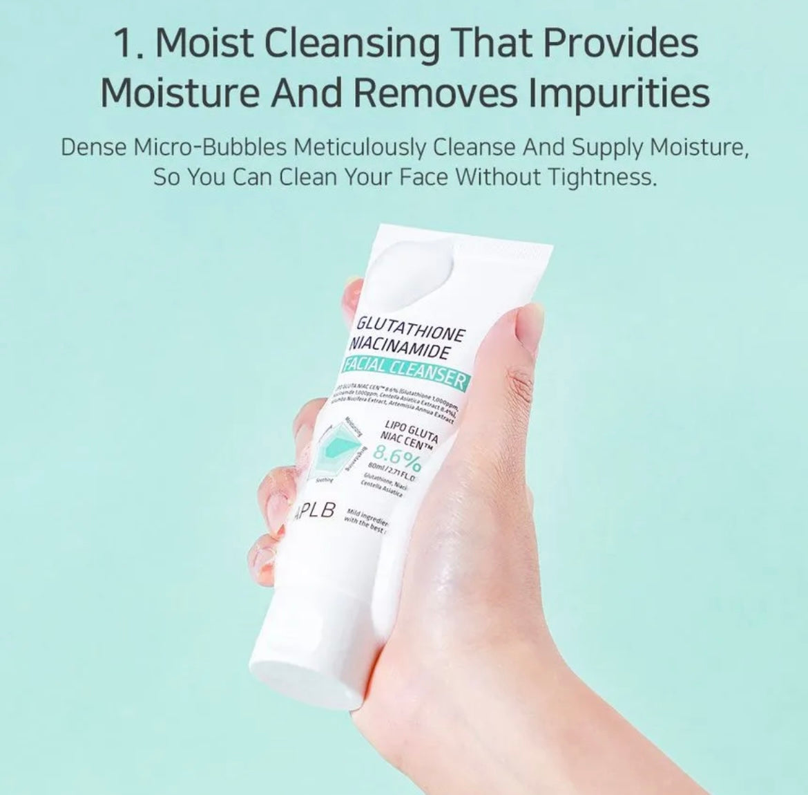 APLB Glutathione Niacinamide Facial Cleanser - 80ml