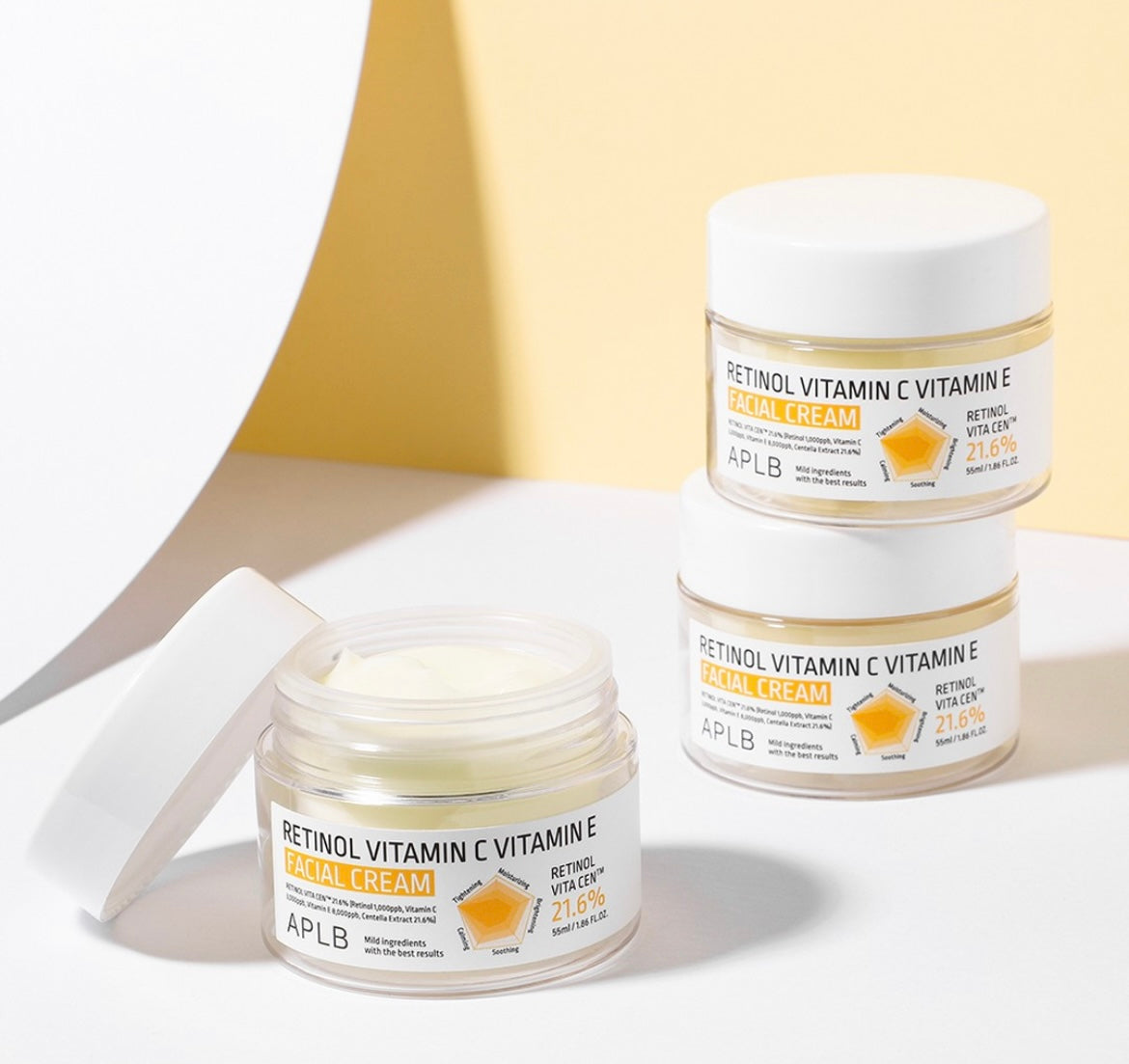 APLB Retinol Vitamin C Vitamin E Facial Cream - 55ml