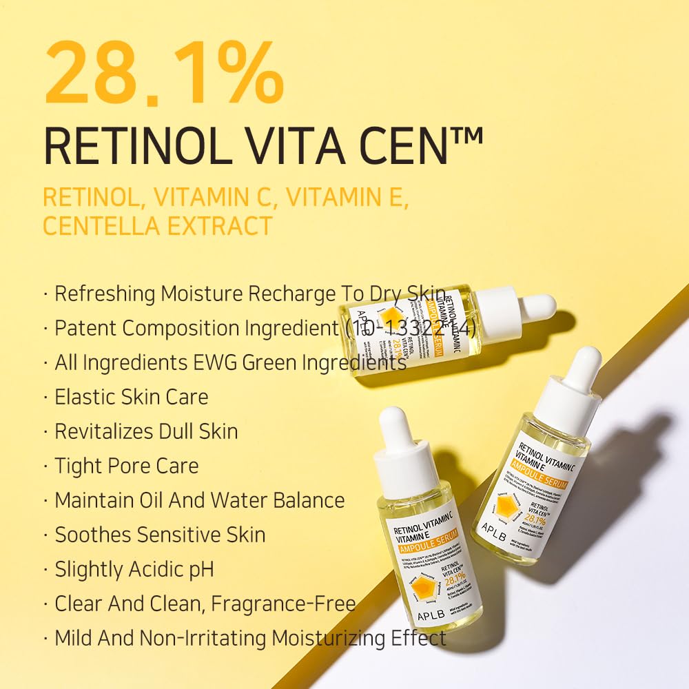 APLB Retinol Vitamin C Vitamin E Facial Serum - 30ml