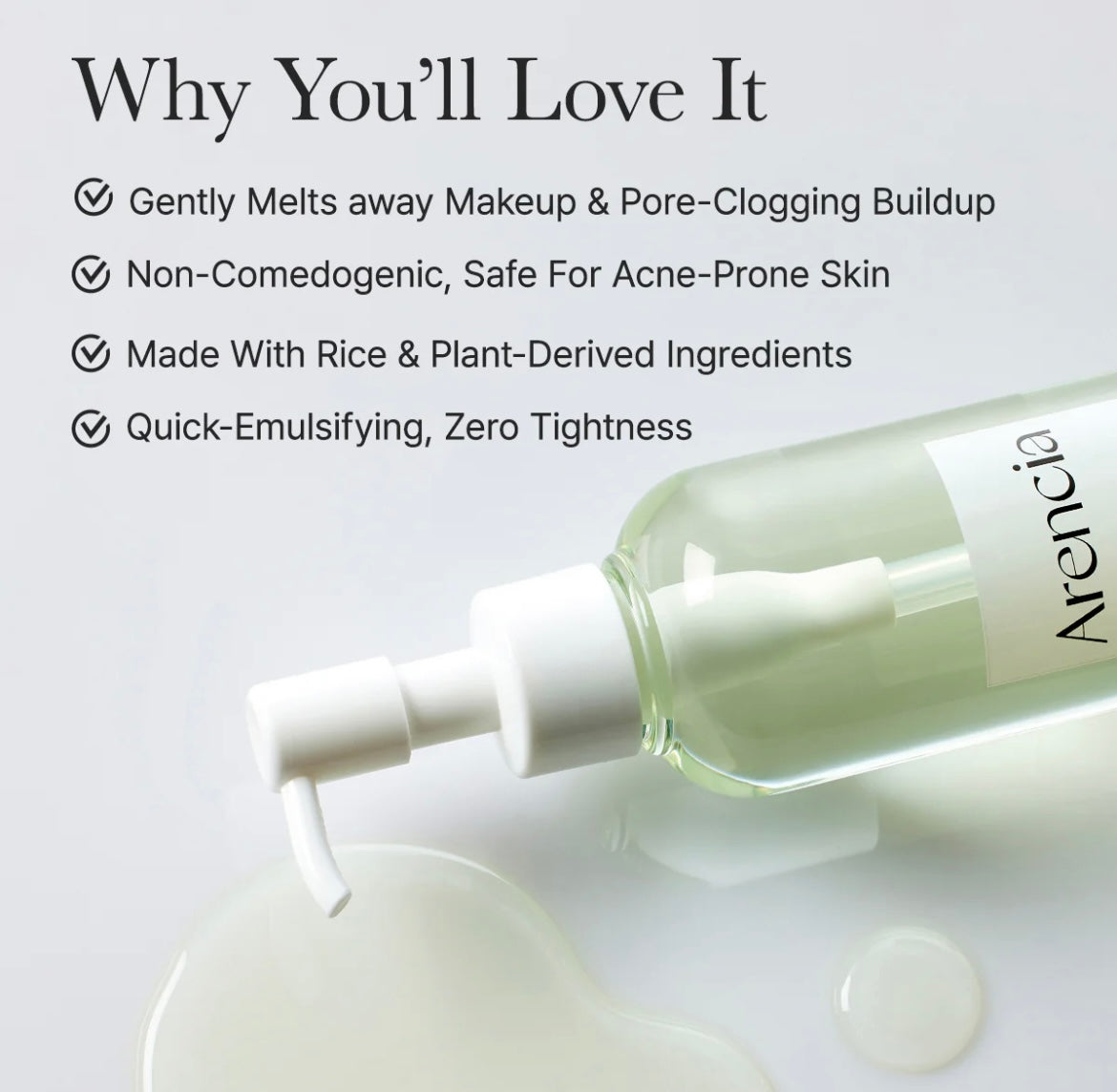 Arencia Pore Melt Mochi Cleansing Oil - 200ml
