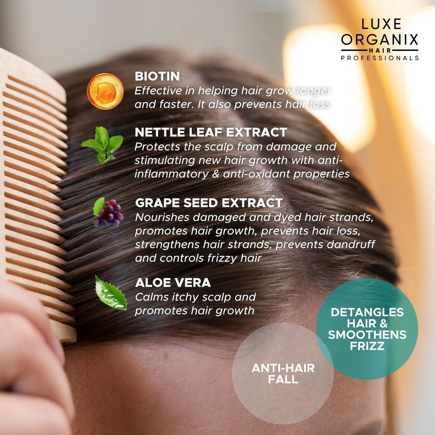 LUXE ORGANIX Scalp Therapy Anti-Hairfall Gentle Clarifying Detox Shampoo - 270ml