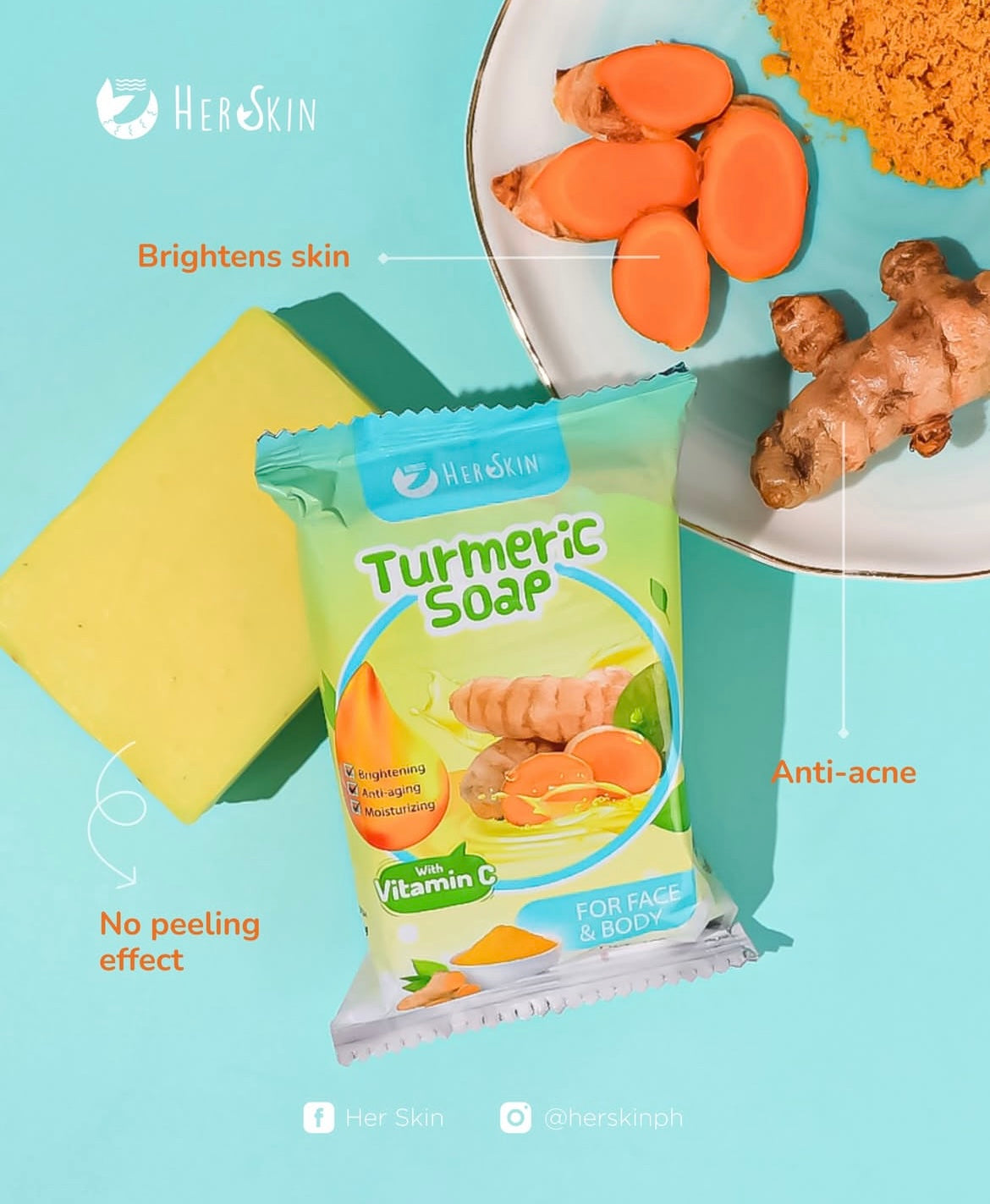 Turmeric Soap with Vitamin C - 100g