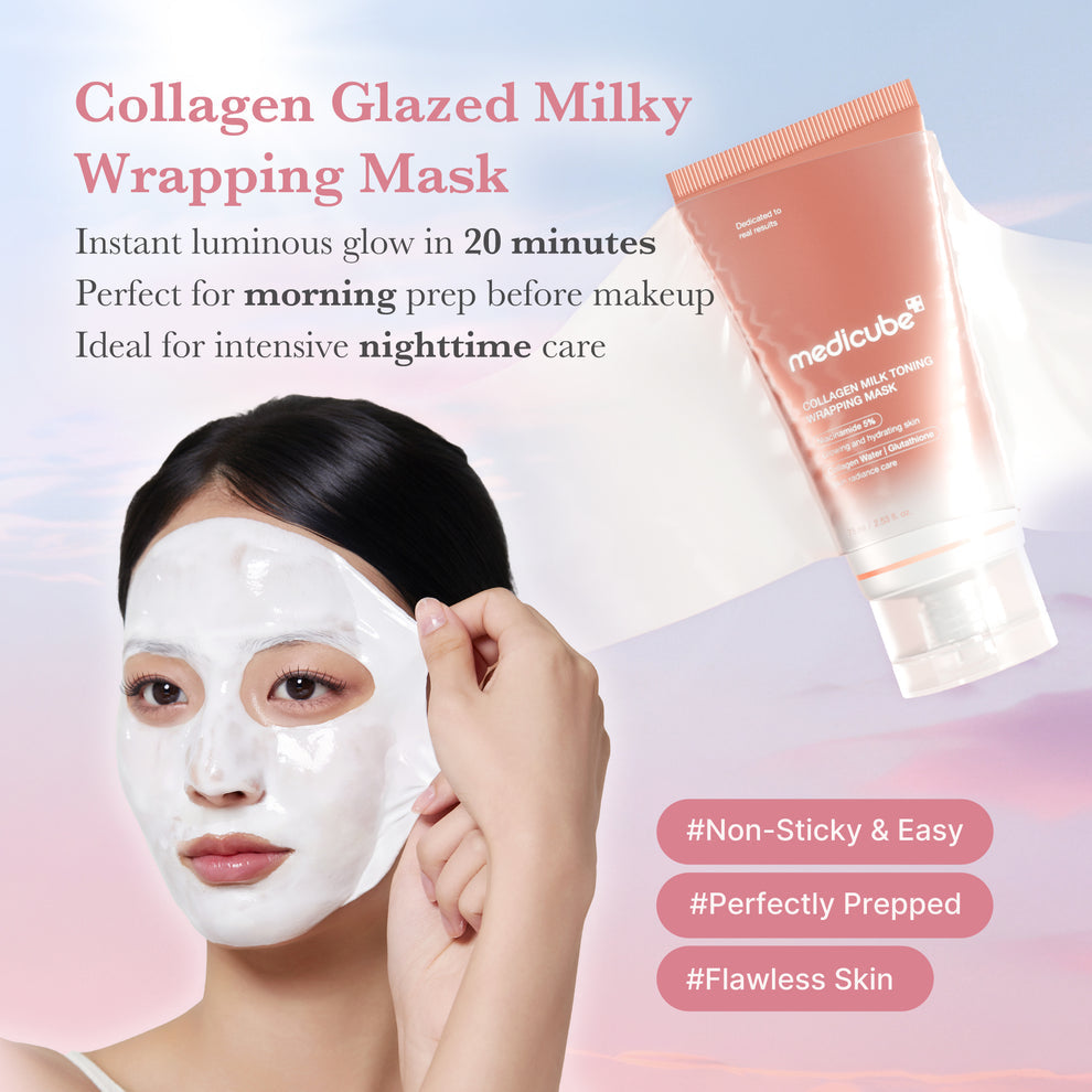 MEDICUBE Collagen Milk Toning Wrapping Mask - 75ml