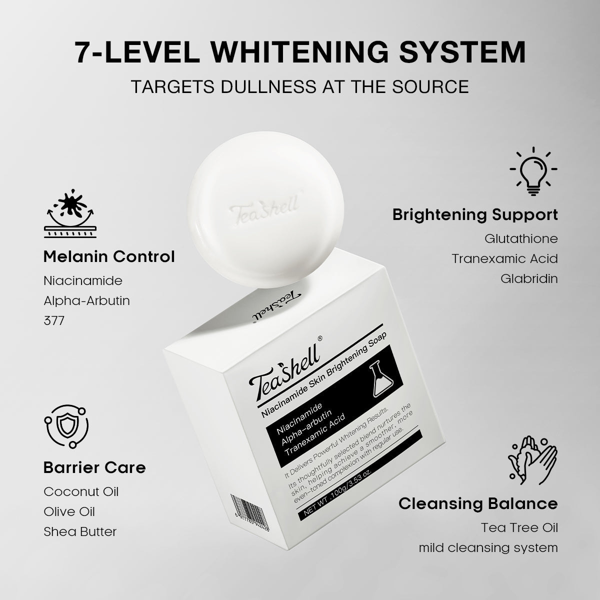 Teashell Niacinamide Skin Brightening Soap - 100g