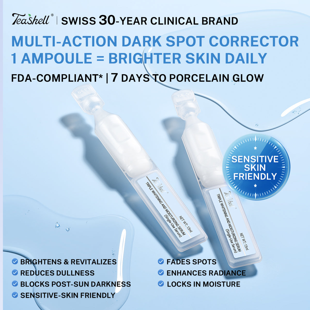 Teashell Triple Whitening & Moisturizing Serum