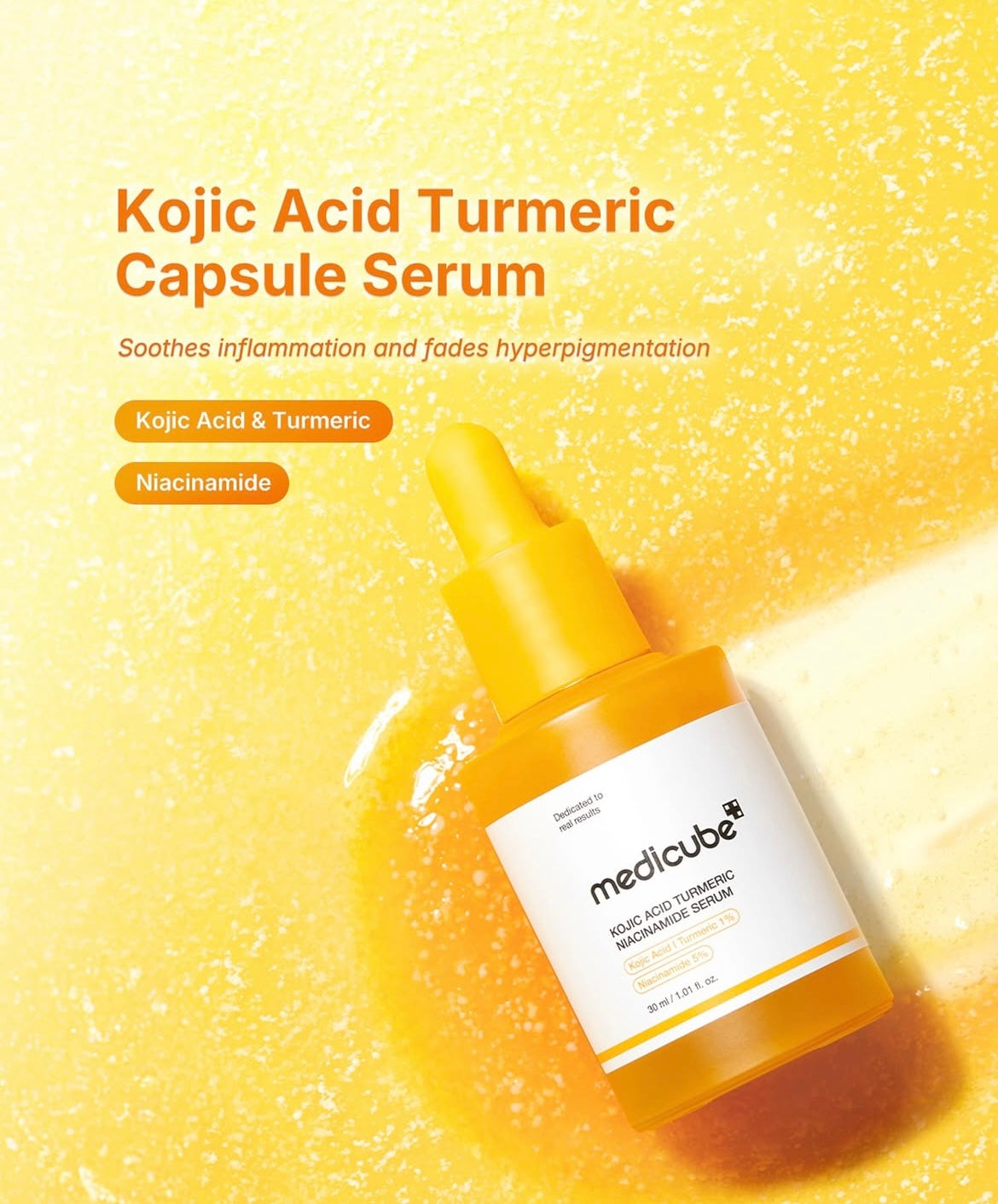 MEDICUBE Kojic Acid Turmeric Niacinamide Serum - 30ml