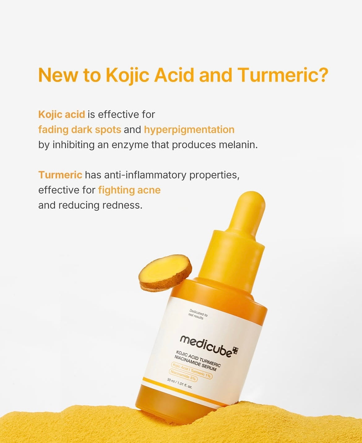 MEDICUBE Kojic Acid Turmeric Niacinamide Serum - 30ml