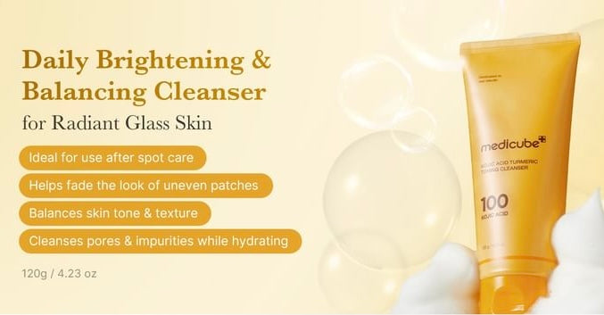 MEDICUBE Kojic Acid Turmeric Toning Cleanser - 120g