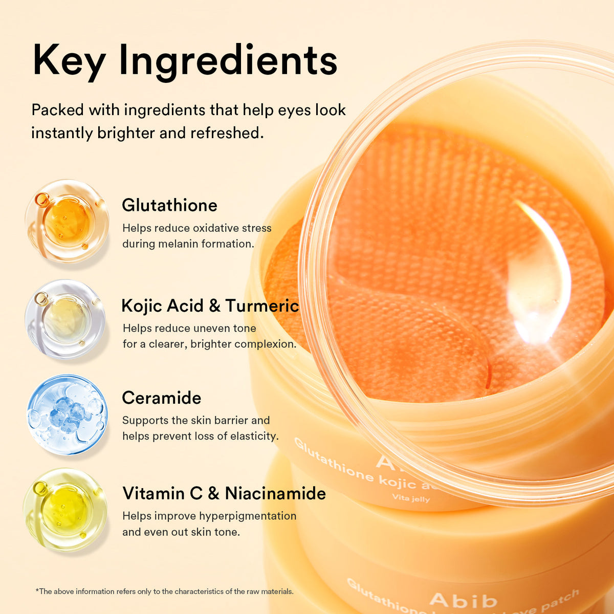 Abib Glutathione Kojic Acid Eye Patch Vita Jelly - 60pcs
