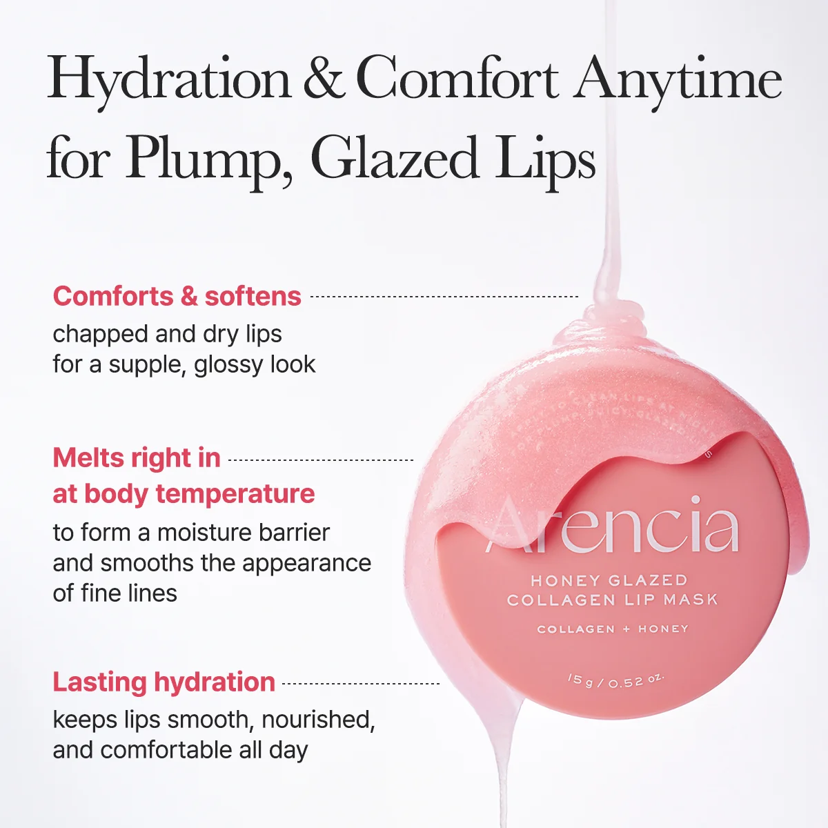 Arencia Honey Glazed Collagen Lip Mask - 15g