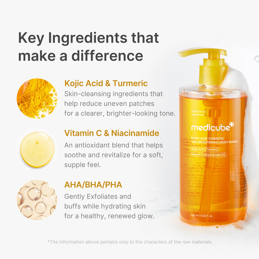 MEDICUBE Kojic Acid Turmeric Brightening Body Wash - 400ml