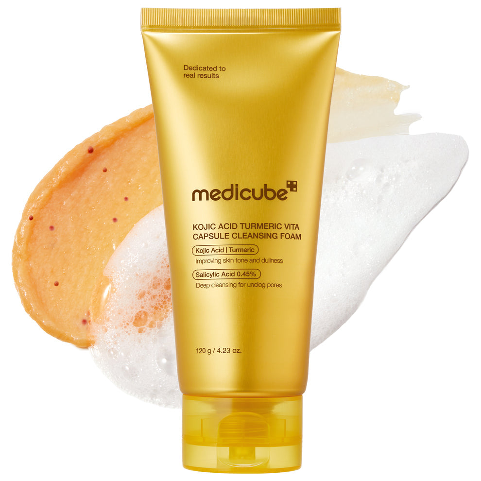 MEDICUBE Kojic Acid Turmeric Vita Capsule Foam Cleanser - 120g