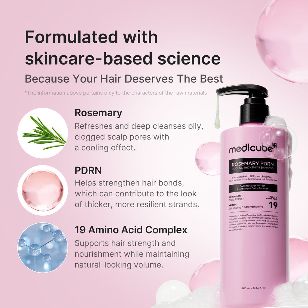 MEDICUBE Rosemary PDRN Cooling Thickening Shampoo - 400ml