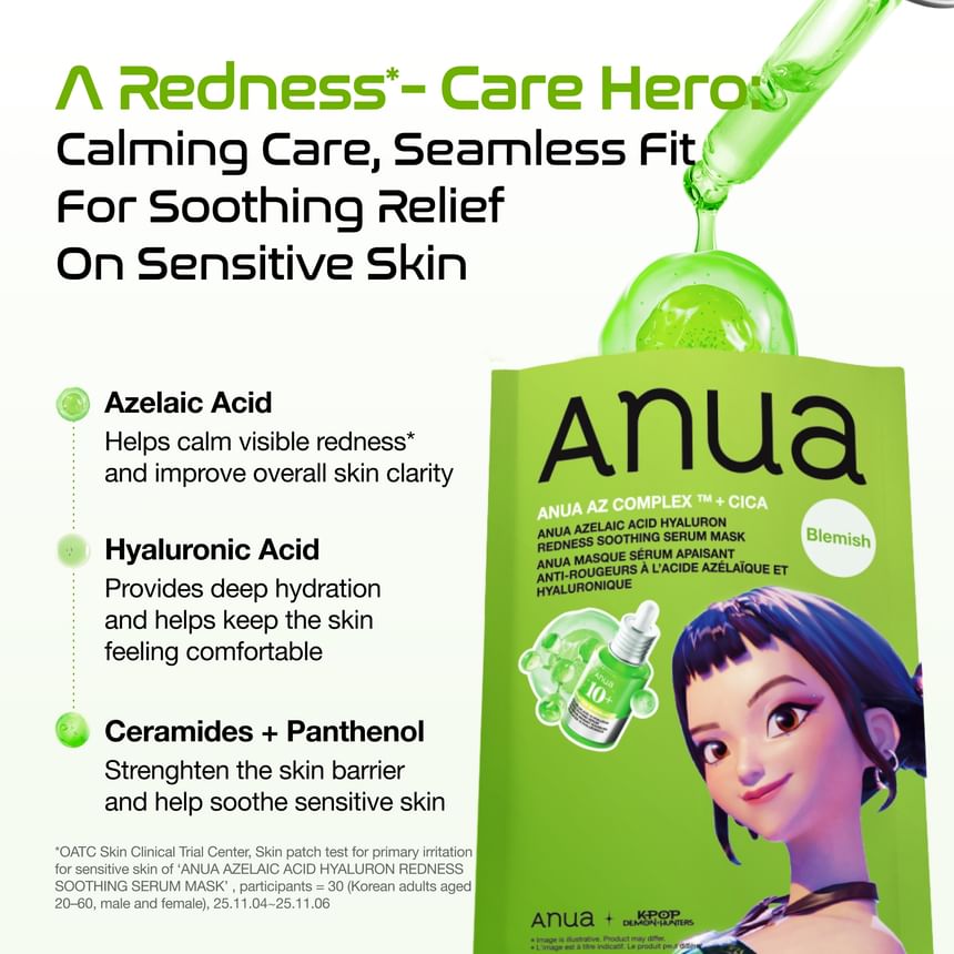ANUA Azelaic Acid Hyaluron Redness Soothing Serum Mask