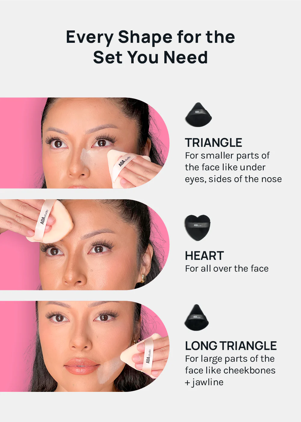 AOA Studio Velvet Powder Puffs