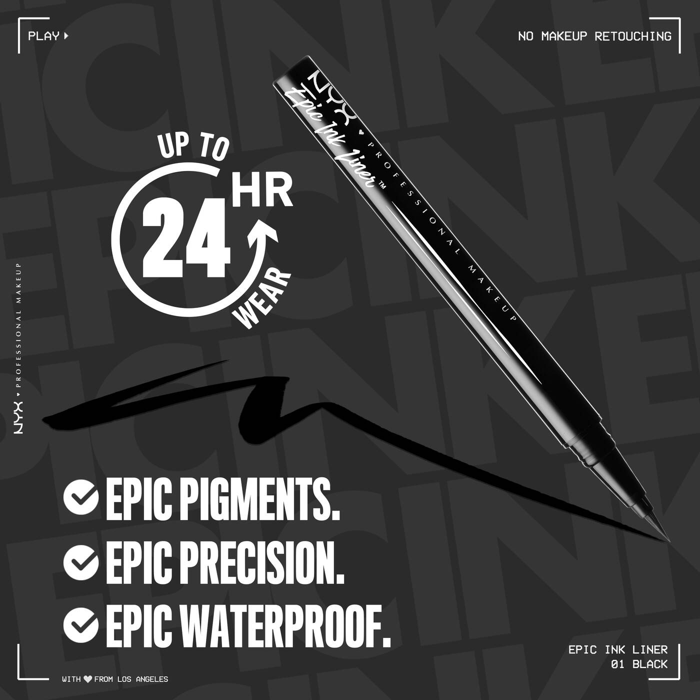 Epic Ink Waterproof Liquid Eyeliner - Black