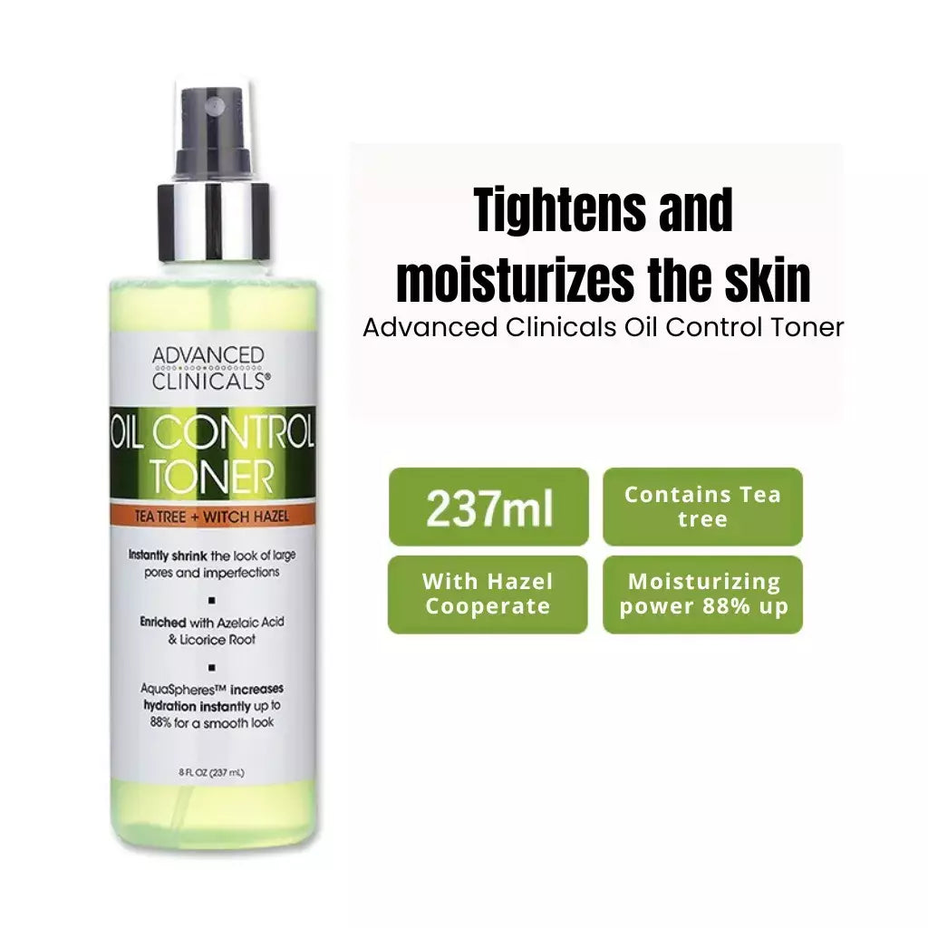 Advanced Clinicals Oil Control Toner - 237ml