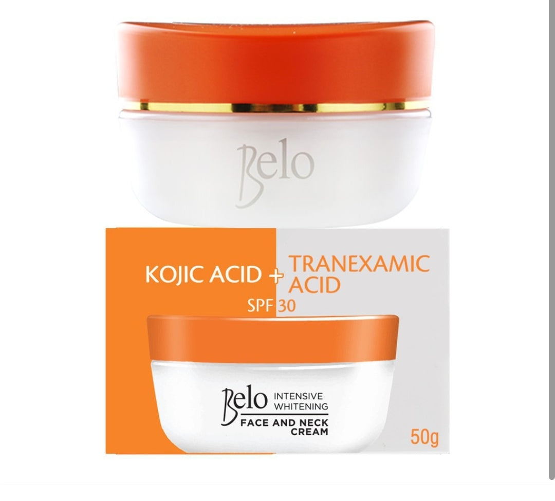 Belo Intensive Whitening Kojic Acid + Tranexamic Acid Face & Neck Cream - 50g