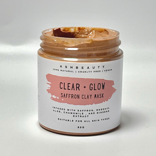 Saffron Clear + Glow Clay Mask - 85g